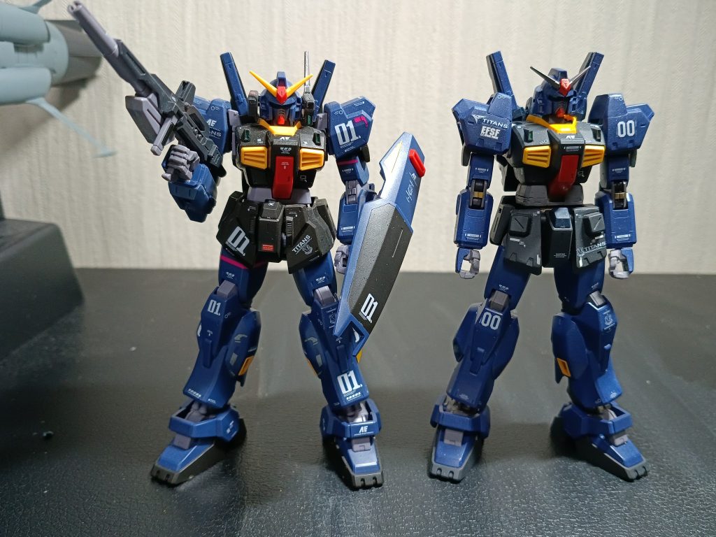 ガンダムMKⅡ 1号機と比べると改造するだけでこんなにも見栄えが違うとすぐに分かります