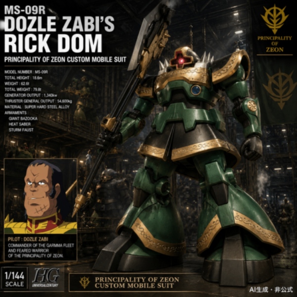 1/144  ドズル・ザビ専用リックドム