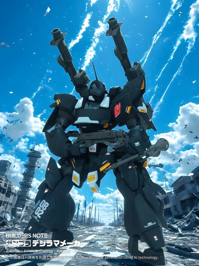ビルダーズノートのデジラマメーカーで作成してみた一枚です。戦場の雰囲気出せてて良い。ホワイトの部分が透けてるのは見なかったことにしてくださいｗ