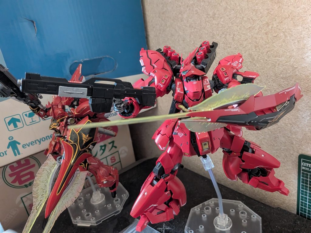 ビームライフルのエネルギーパックもあり合わせで作ってセットしました(⁠≧⁠▽⁠≦⁠)