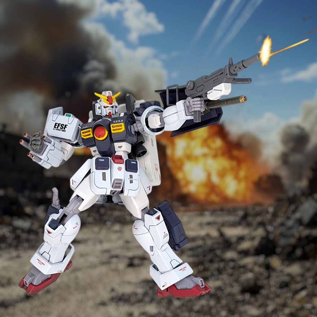 陸戦型はやっぱり80mmマシンガンが似合いますこれならアプサラスも怖くない