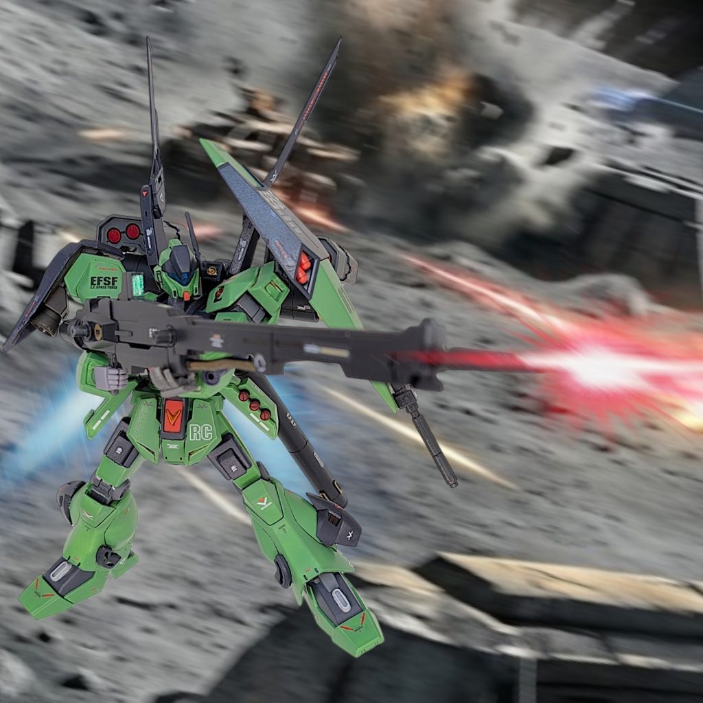 長物のライフルはやっぱりいいですね(gundam-kao3)