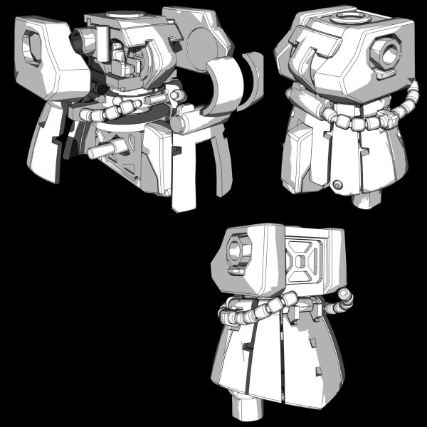 御無沙汰この上ない。&nbsp;RGガンダム改造時に設定画のカトキ立ちだけが頼りの「形から入る設計」は暴挙である事は、元職にて既に充分に理解していました。案の定、出来る限り外形を寄せつつRG準拠の可動モデルとしてまとめるのに7年～10年掛かった訳です。最近はガンダム派生機や余裕ある大型ジオンMSと水泳部特殊形状機の作製を経て、原初のザクに辿り着いたこのタイミングでまた、構造構想無く外形から設計。理由はやはりメイン機体は見た目が命である事。加えて元々スカート構造に二次元のウソ問題(笑)を抱えていることからも間違いなく鬼門であった。&nbsp;全身を描き終わった後から更に、実に新規設計四回分に匹敵する全身製図修正(関節設計に加えて、自分で決めた外形を変えず最適な面・線構成に変更)実施。外面は同じでも、実が詰まったせいで全身描画(レンダリング)も厳しくなった(UP写真内の分解図部分は少々古い)。完成度・満足度は上がるが、遠回りで実用性とタイミングを失いがちなやり口で、モチベーションも保ちにくい(但しお爺は対象に惚れると時間の概念を忘れる特別な訓練を受けています(笑))。&nbsp;ようやく再構成の山場を越える。残る腕はたいして問題ない。&nbsp;数が正義のザク準備として組上げる為に必要なHG/F2ザクキットが微増している…そしてバレている(^^;)(笑)。　　独り言：あぁ、少佐のフィギュアが予約開始…。そのまま展示とデュナンに改造素体用に欲しいのだが、無駄遣いが過ぎたお爺には2個はちとツライ…。何を言う！機材導入が先じゃないか！…orz…(ノД`)・゜・。。（2枚目）