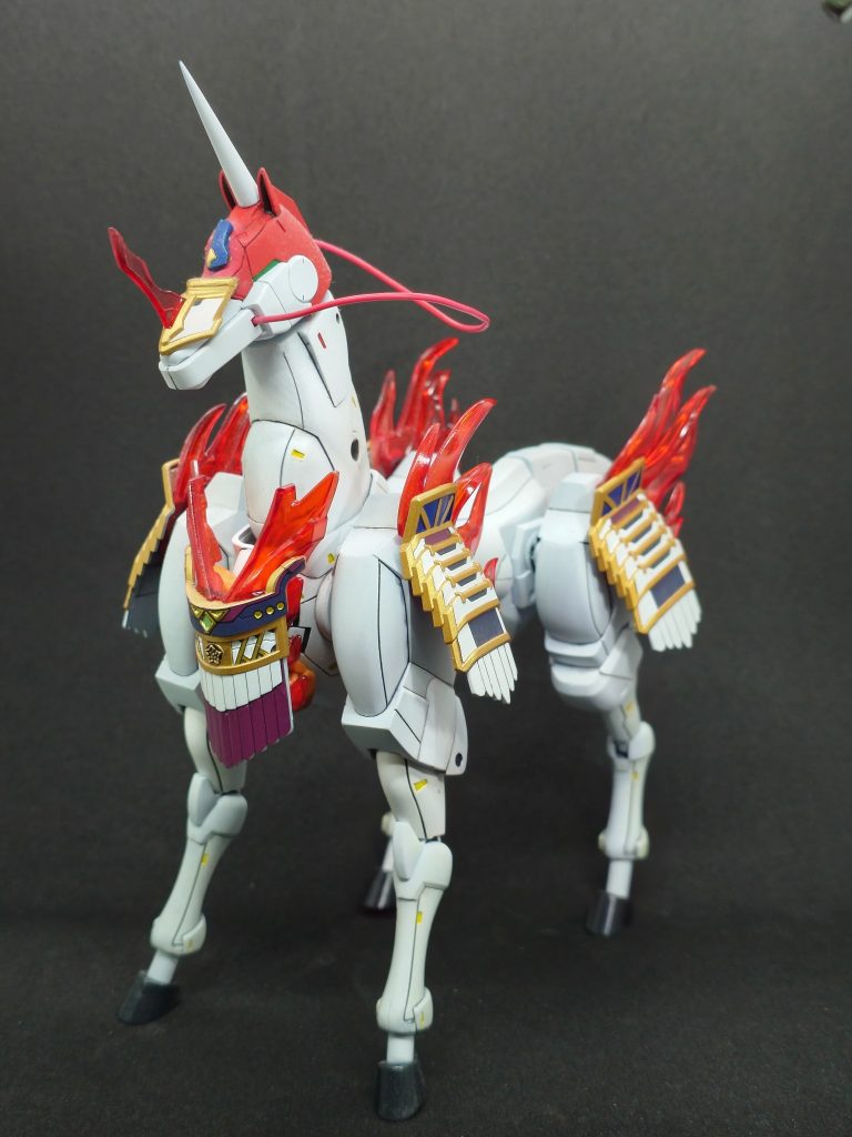 軍馬の方はガンダム界のお馬さん風雲再起をベースにこちらもSDの信長専用軍馬のパーツを移植し作成しました。