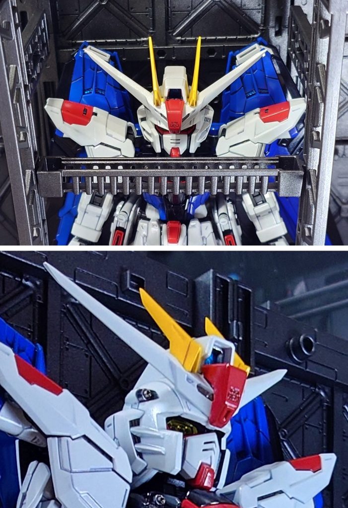 “あっ、SDガンダム…？”“ちょっと違いますわね。これはMGSD(エムジーエスディー) フリーダムガンダムです”