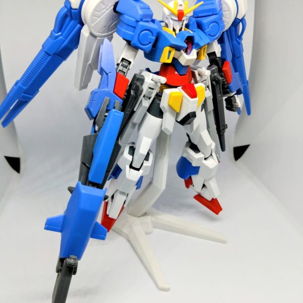 &nbsp; 機体名:ガンダムÆzII&nbsp;(ガンダムエーイーズィーツー)基礎部分はそのままにアルティメスパーツ部分をダークハウンドとウイングガンダムに換装しバランスを重視し可変時もバランスが崩れないように調整。可変翼がポン付けなのでアレンジしようか思案中です。自分のミキシングのこだわりで1/144を3機以上とSDかBBのパーツを組み込みたいのでまだまだ調整中ですが楽しんで作っていきたいです。（4枚目）