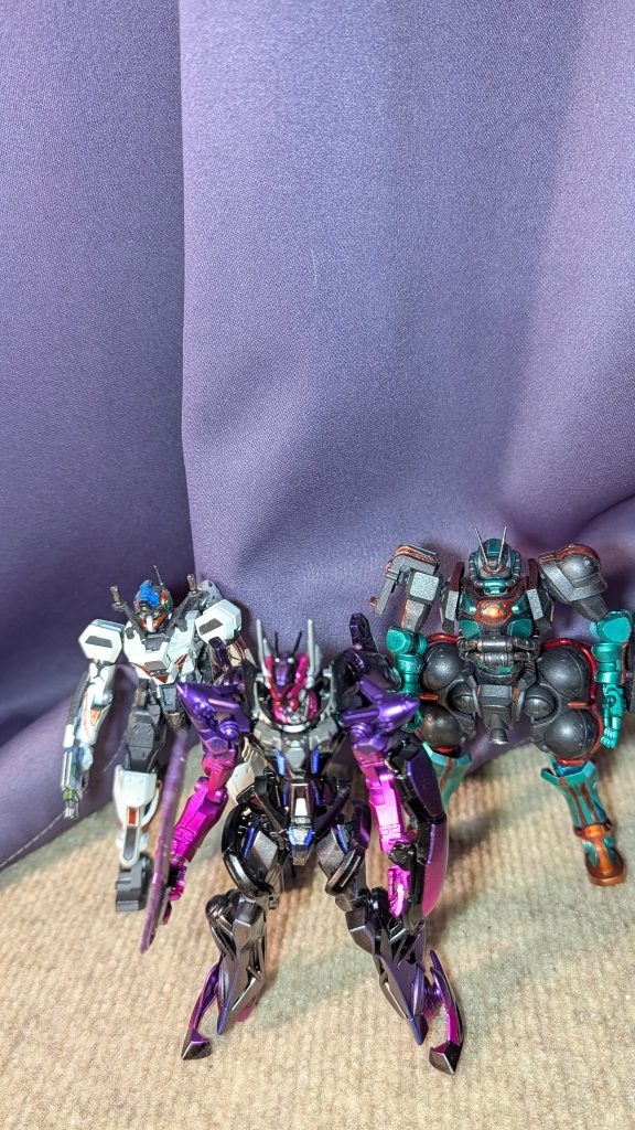 これでジークアクス系は3体がゼッツ系となりました😅ゼッツ、ゼロイダー、ドォーンと来たんでノクスカラーもいきたいところですがノクスはここがノクスっぽいって機体が見つからないのでやりません