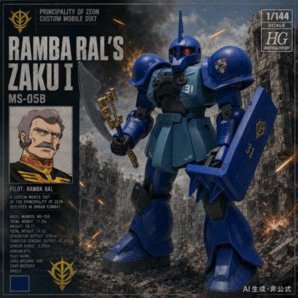 1/144  ランバ・ラル専用ザク1