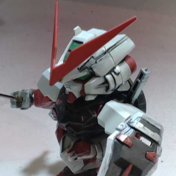 塗装感を戻す作業　試作　SDガンダムアストレイ赤