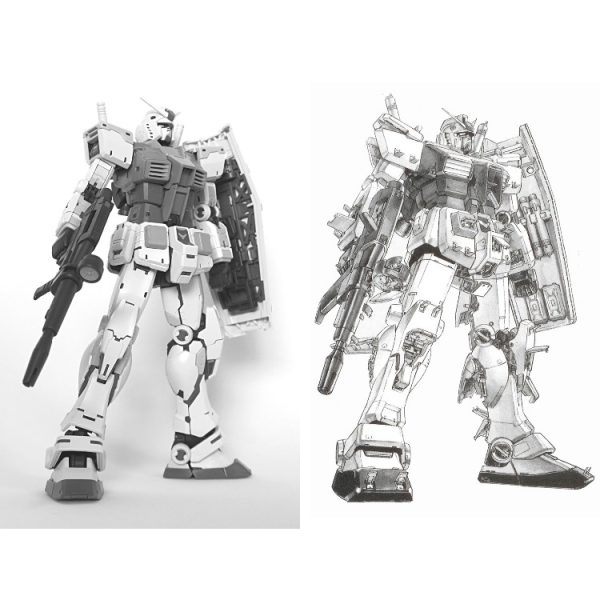 RG ガンダム Ver.2.0で HG ガンダムのイラストを再現してみた