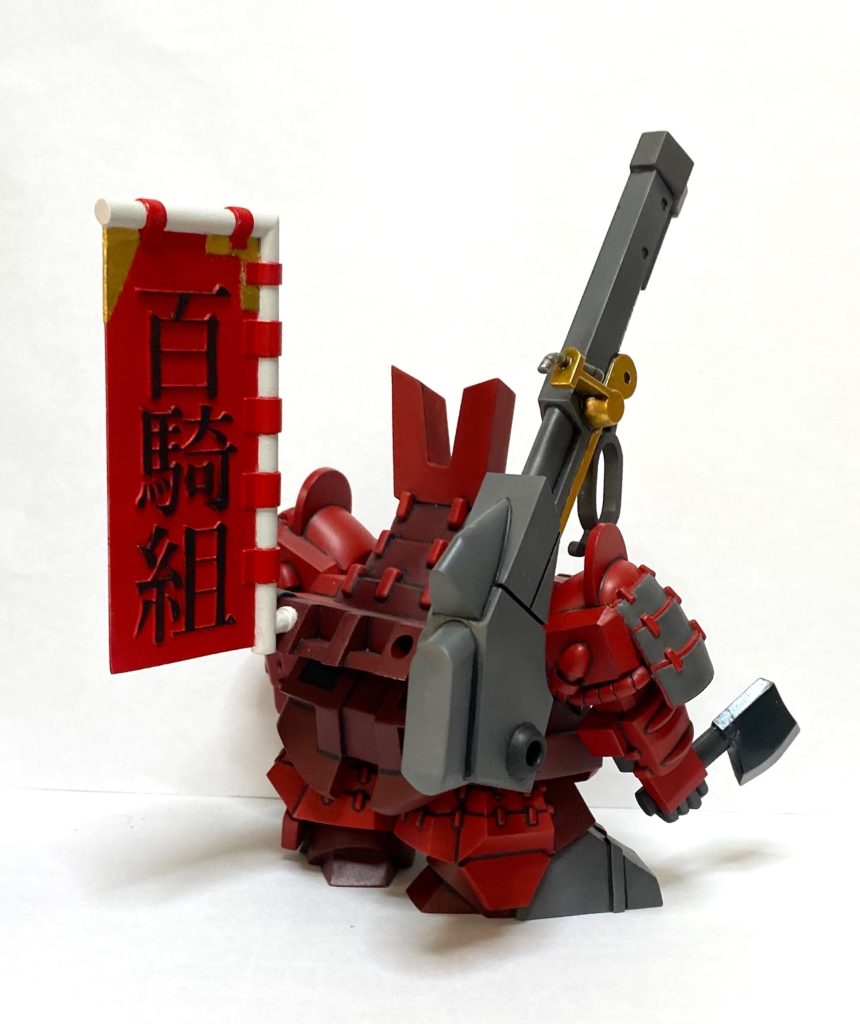 ミニバズーカとか設定画には書いてありましたが実際に立体化するとデカいです。これを撃ちながら馬を駆るとか普通に弾当てる気がない気がします。&nbsp;