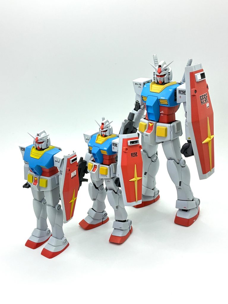 メガサイズ除く中の人。旧キットはリバイブガンダムを中に仕込んでいます。これがまた凄く相性良いです。盾の為に2体必要ですが💦