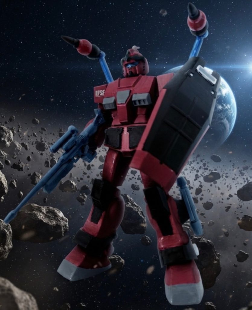 鉄板ネタだが、ビットを装備させて赤いガンダム風に(zaku-kao5)