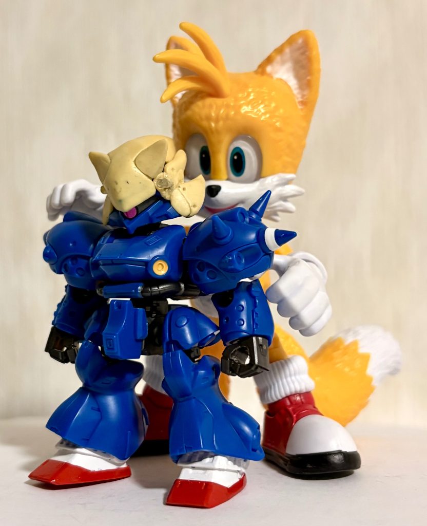 制作途中のカット。俺設定としてはソニックの仲間のテイルス🦊が独自に開発したロボットという設定。 高度なAIを搭載し、優れたスピードと耐ビームコーティングが施された軽量で強固な装甲を持つ。&nbsp;&nbsp;