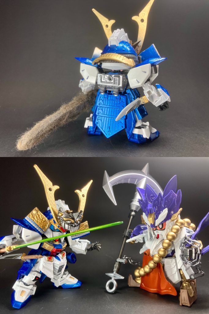 義経ガンダムF九rO平安ムシャワールド末期に登場した新世代の若武者頑駄無！小柄な体躯で機動性に優れ、二十六種の秘伝武具に換装してあらゆる戦局に対応する戦術の天才。実兄・源頼朝頑駄無の挙兵に呼応し、平清盛頑駄無を首魁とする平家武者軍団との決戦・源平SD武者合戦に参陣する！