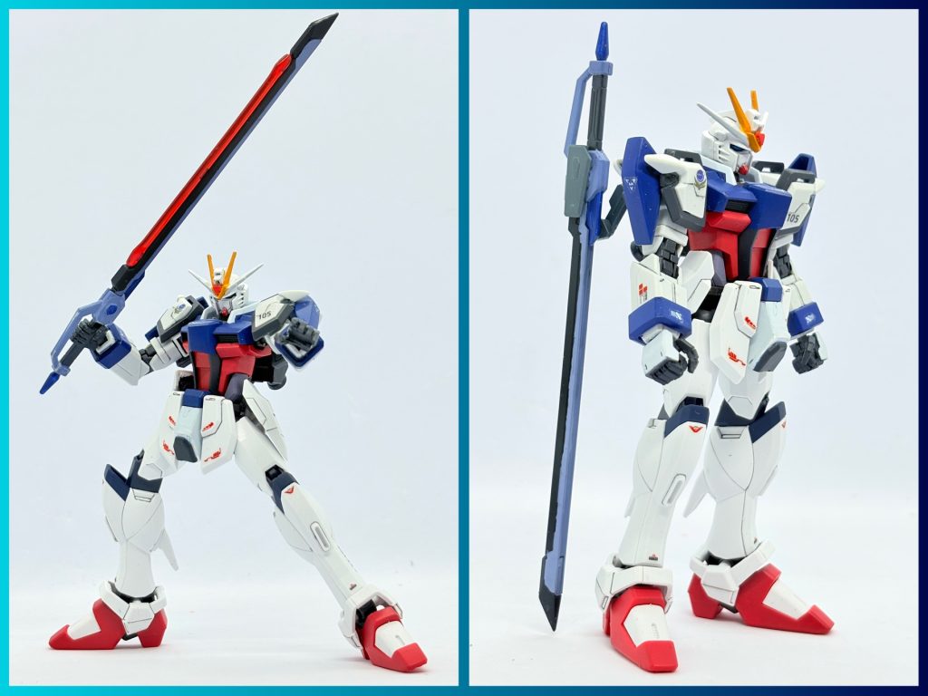 こちらはソードストライクに相当する「レピーダイクタス」。大型ビーム対艦刀「カリブルヌス」を装備している。ブラックナイトスコードルドラの大剣。