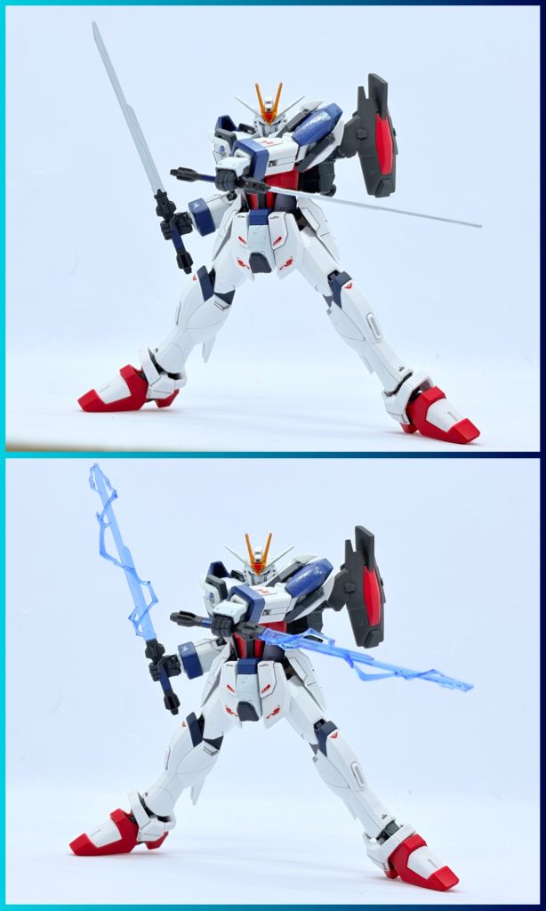 ストライクガンダムでいう「アーマーシュナイダー」にあたる、基本装備の戦闘防盾「イザナミ」と、それに付属する高エネルギー発振戦術刀「ヤクサノイカヅチ」。