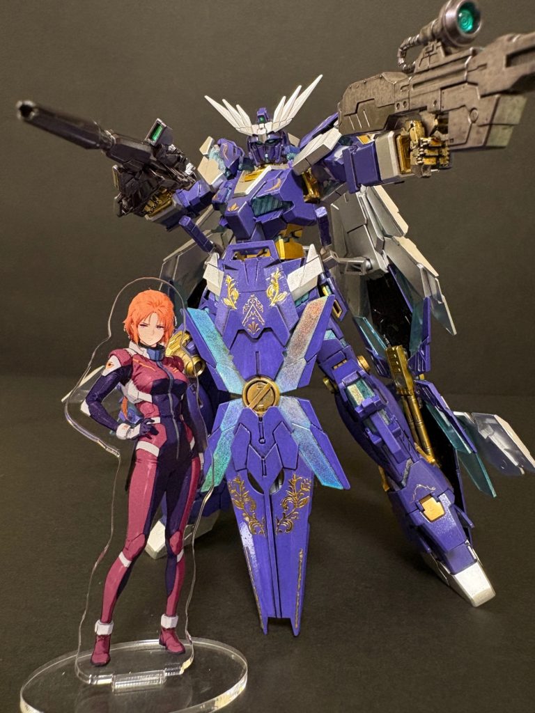 ビームマシンガンはガンダムベース限定 システムウェポンキット002を使いました墨入れはU-35のブラックを使いました
