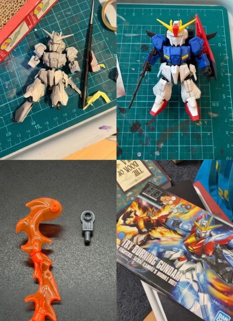 覚悟の全塗装。ゼータプラスのモビリティジョイント待ってますバンダイさん。ハイパービームサーベルはボールデンアームズとトライバーニングの合わせです。とても簡単、楽しい。