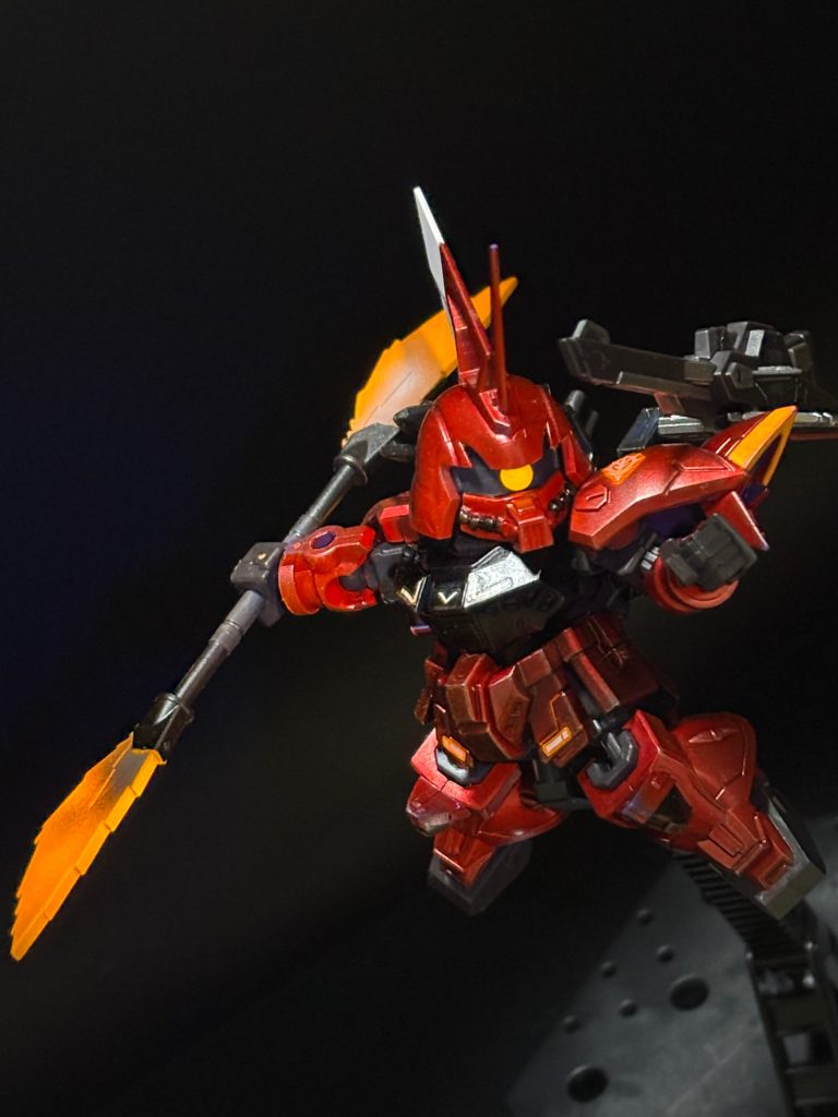 真紅に染まったゲルググの恐怖、その身に刻むがいい❗️やっぱりビームナギナタいいっすね👍正確な名称は、MAM-602 マグヌスグラディウス 特斬槍（とくざんそう）早口言葉で噛みそう(gandam2)