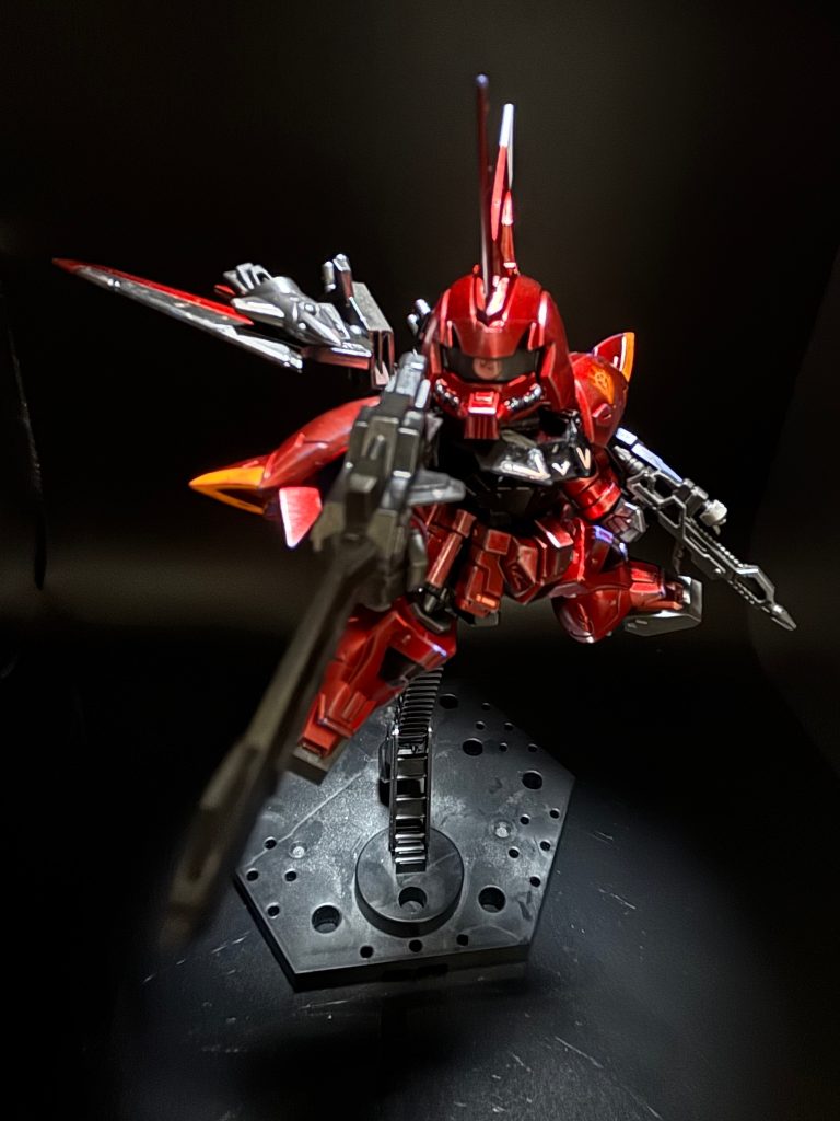 レールガン片手撃ちもカッコいい(zaku-kao2)魚眼モード撮影でちょっとだけレールガン長く見える👀✨
