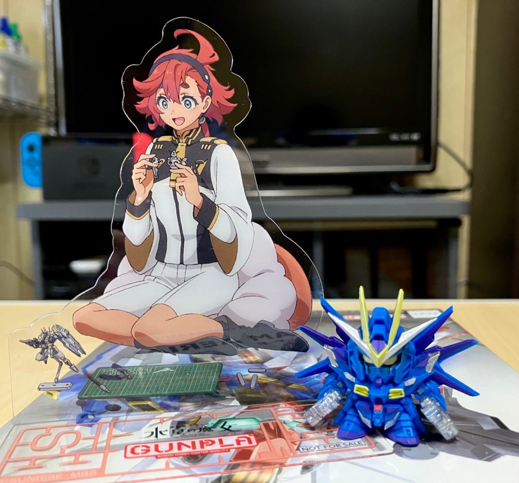 余談：水星の魔女キャンペーンでクリアスタンド貰ってきました！(購入したのはベギルベウ)