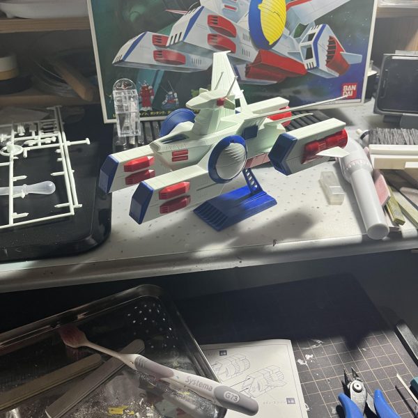 たまには戦艦を…ミニキットのガンダムがとろけてるみたいな造形…笑（4枚目）