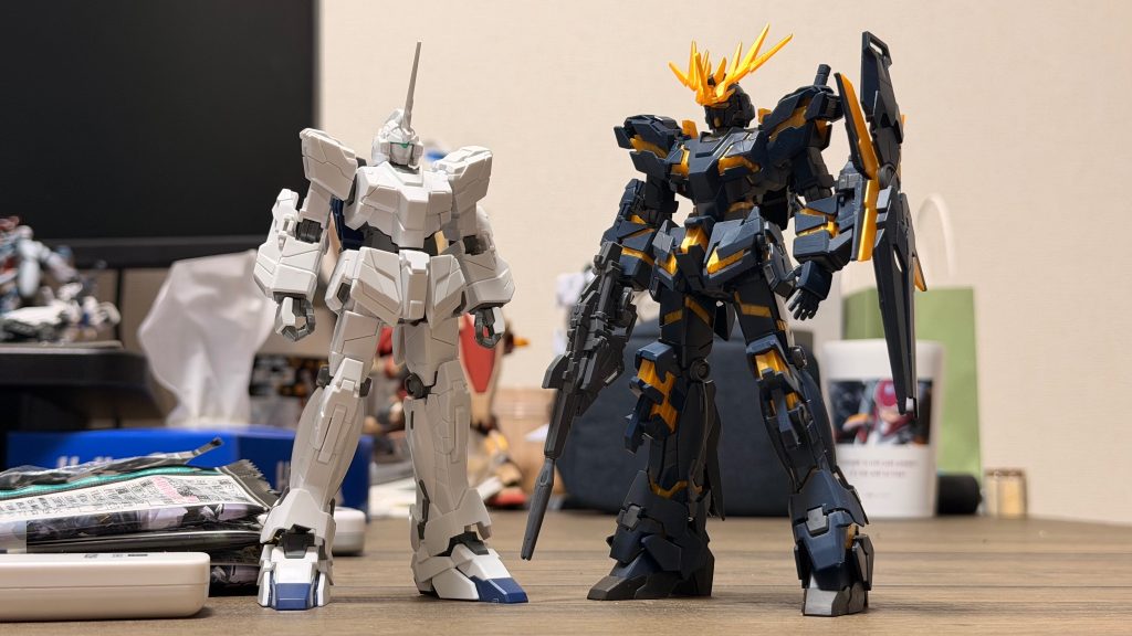 仮組した時のユニコーンとのツーショット