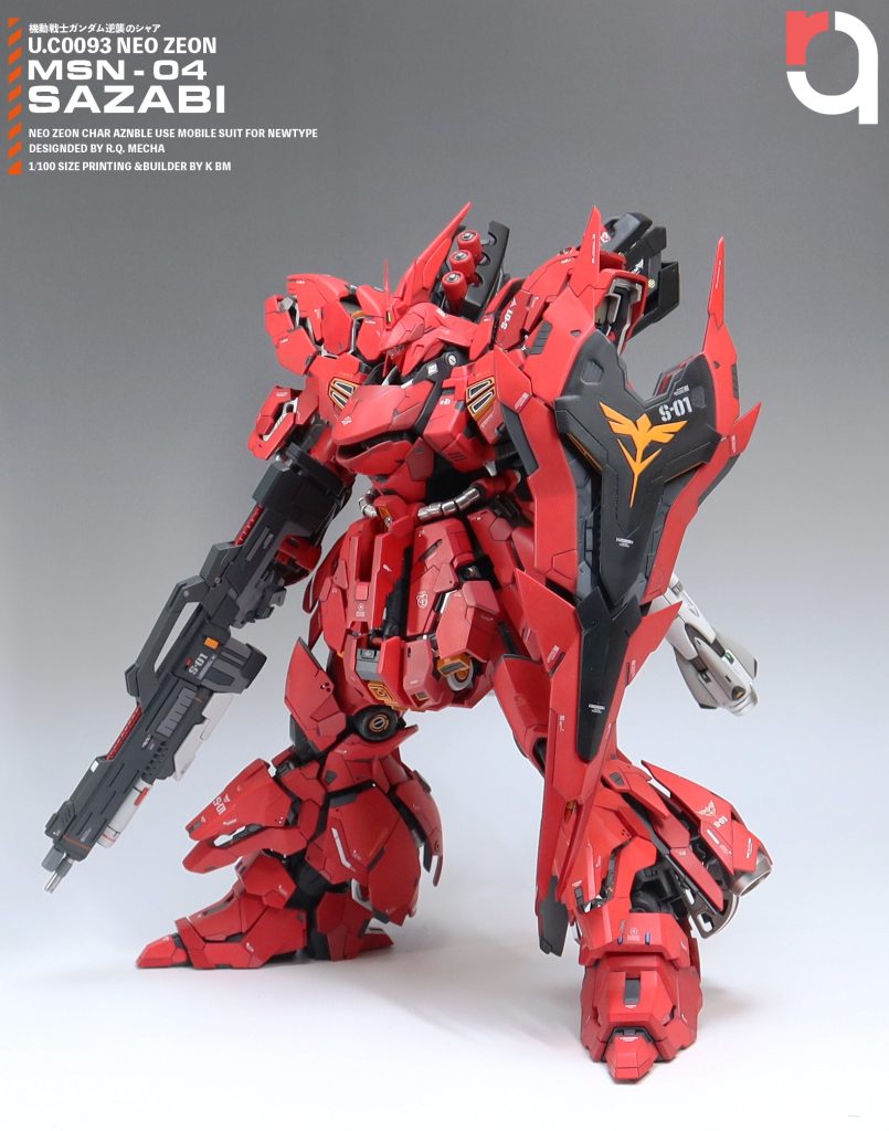 3Dプリントで製作したサザビー【MSN-04 SAZABI】–2枚目/制作者：kang-kun