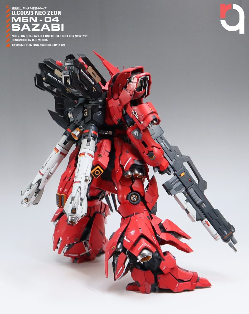 3Dプリントで製作したサザビー【MSN-04 SAZABI】–4枚目/制作者：kang-kun