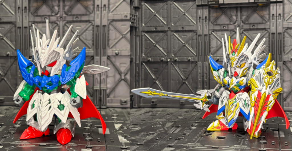 アーマー装着。シンセリティシールド目当てにレイフガンダムGP04も買いましたが地味に疲れたので組むかは不明