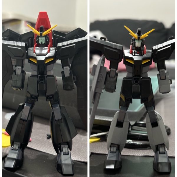 製作記録④とりあえず本体を組み上げて素組みと比較。脚部スラスターを切り落としたのでずいぶんスッキリしたなという印象です。マスクは埋め過ぎて少しのっぺりしてしまったので調整が必要かなー。&nbsp;