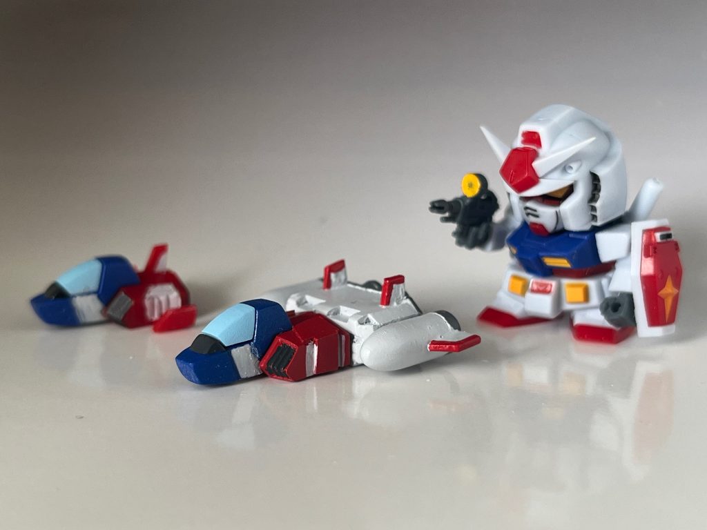 ガンダムちゃん、コアファイターと。