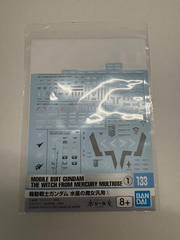 今回使用したデカールです。