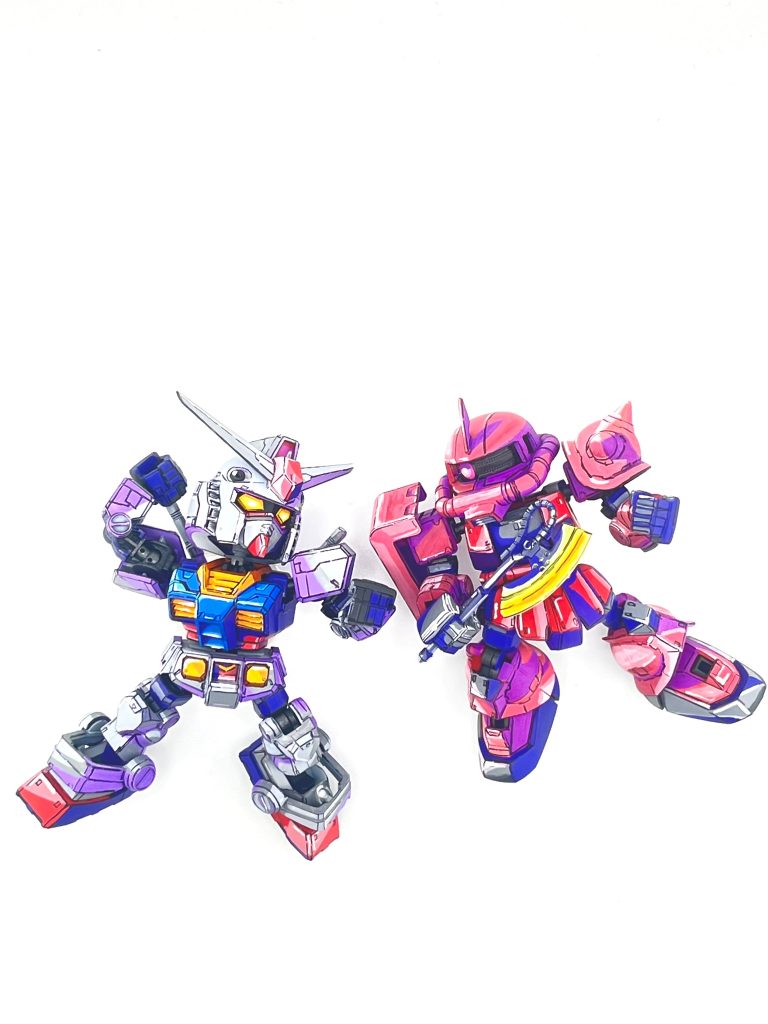SDCSガンダム&シャアザクセット–7枚目/制作者：7se