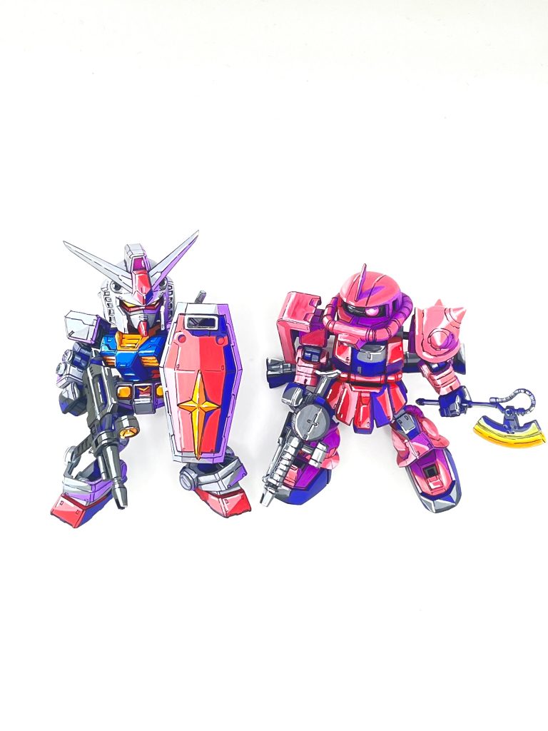 SDCSガンダム&シャアザクセット–6枚目/制作者：7se