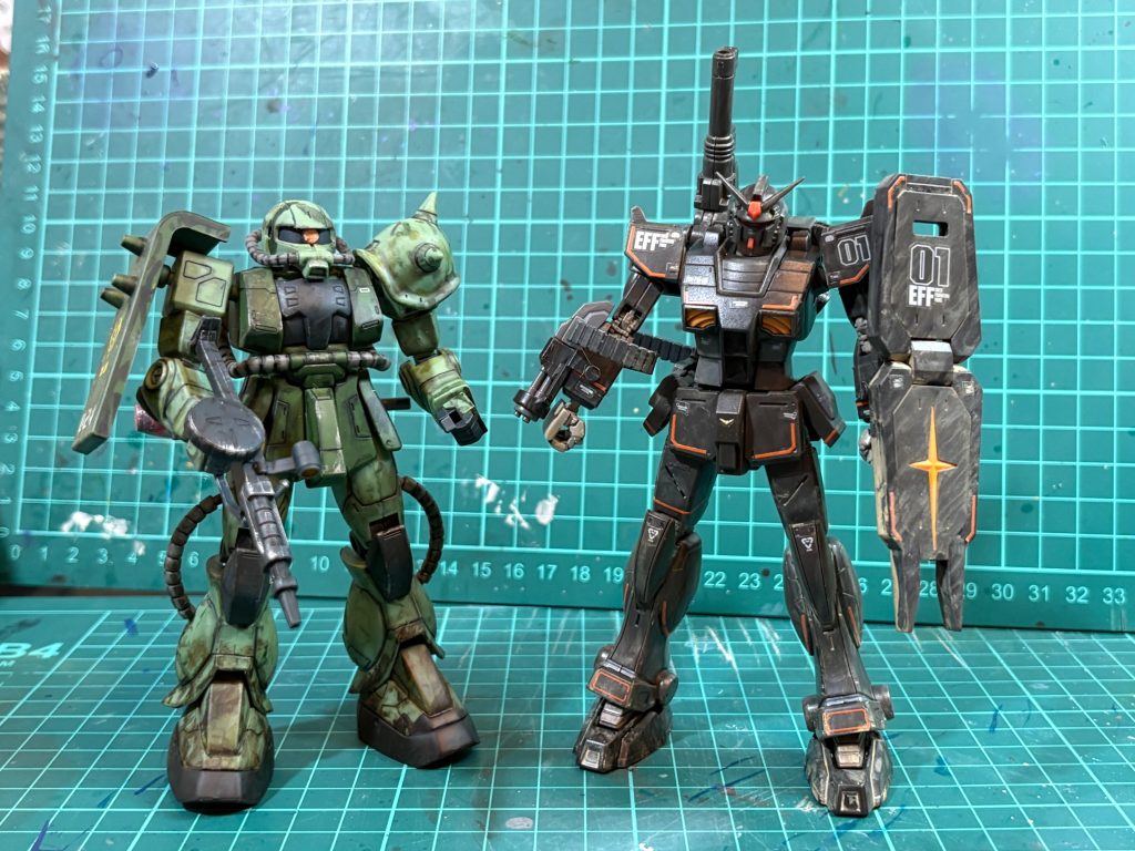 ウェザリングウェザリングカラーを使いました。ウェザリングマスターより断然使いやすいです。