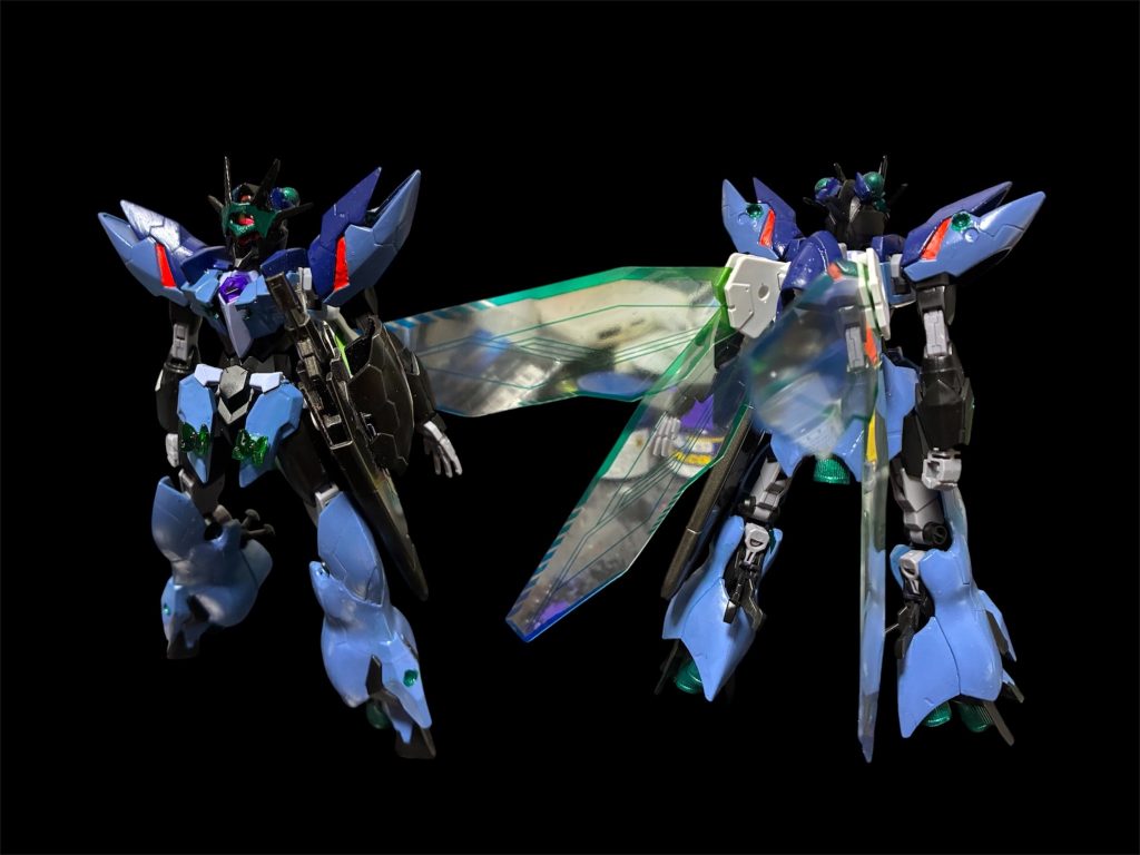 アルマピクシーガンダム タイプR。百均ストーンシールやデコシール、ネイルストーンを散らしてデコってみました。