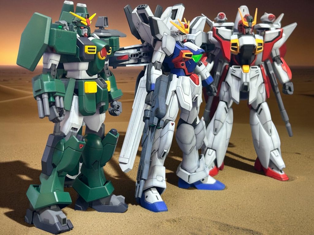 これをやりたかったんですよ。3機並べたかった。ディバイダーではなくサテライトキャノンの方も作ろうかな。