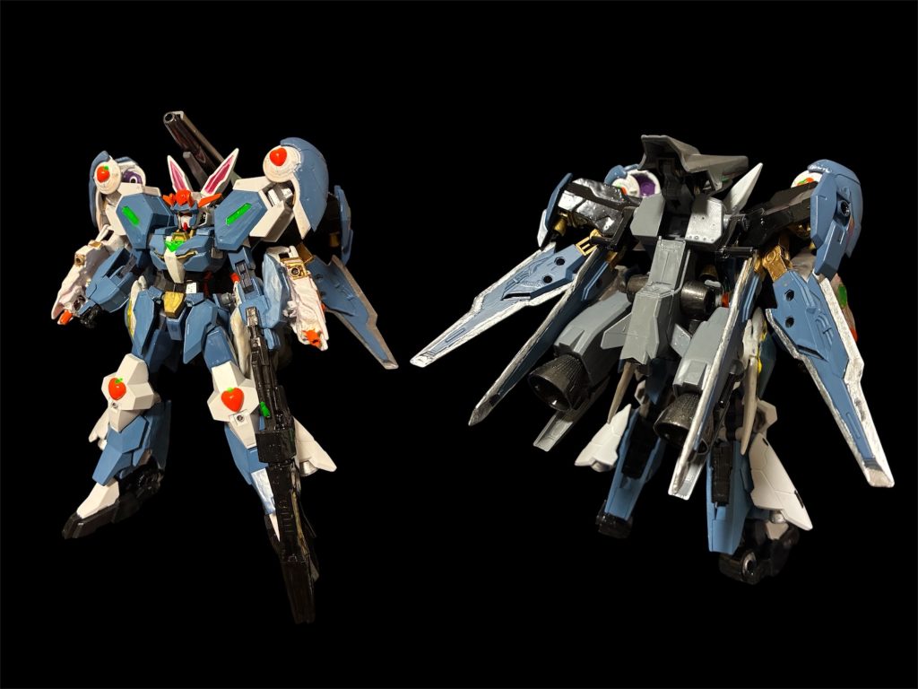 ラピッドアニバーサリーガンダム・ダッシュ。放置されていたメガライドランチャーをパクって合体。武装・推力を強化した強攻形態！？
