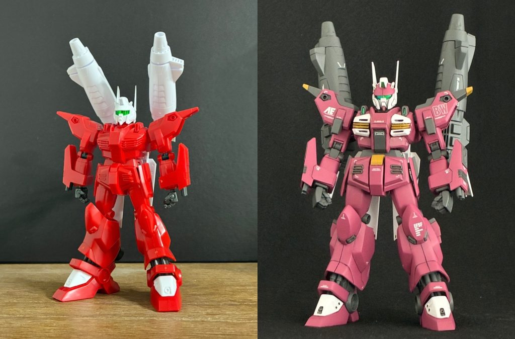 所謂Before&Afterの比較です。各部のサイズ変更を行いましたが、全高はあまり変わっていないはずです。