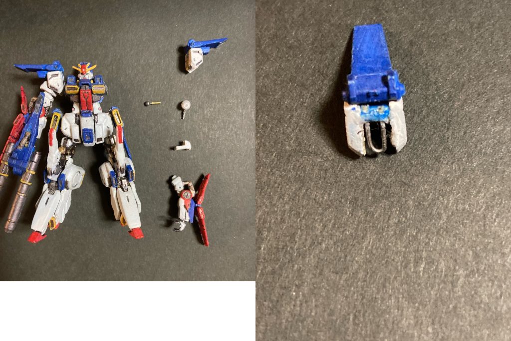 肩の構造はZガンダムとほぼ同じです。