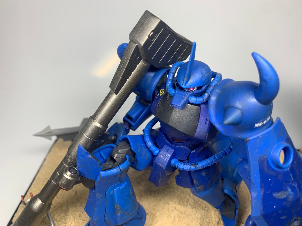 上からのショット。本当にグフにジャイアントバズは合いますね。(zaku-kao2)