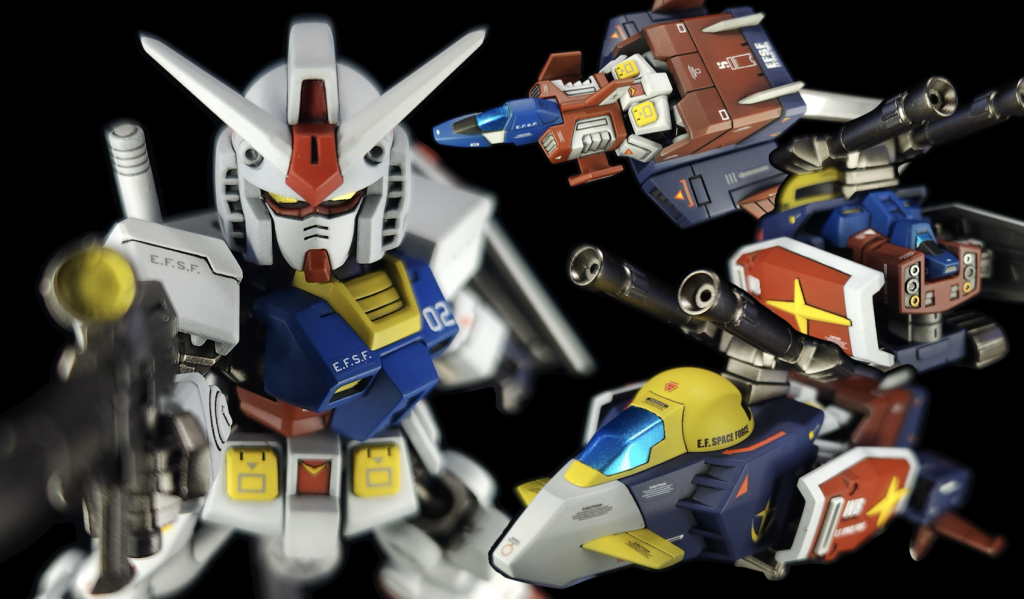 作品名：MOBILITY JOINT GUNDAM VOL.11 Gスカイ&Gブル&EXパーツ=ガンダム&Gファイター 全塗装の製作動画<p>こちらの作品の制作過程を動画にまとめました。みていただけたらうれしいです！</p>
