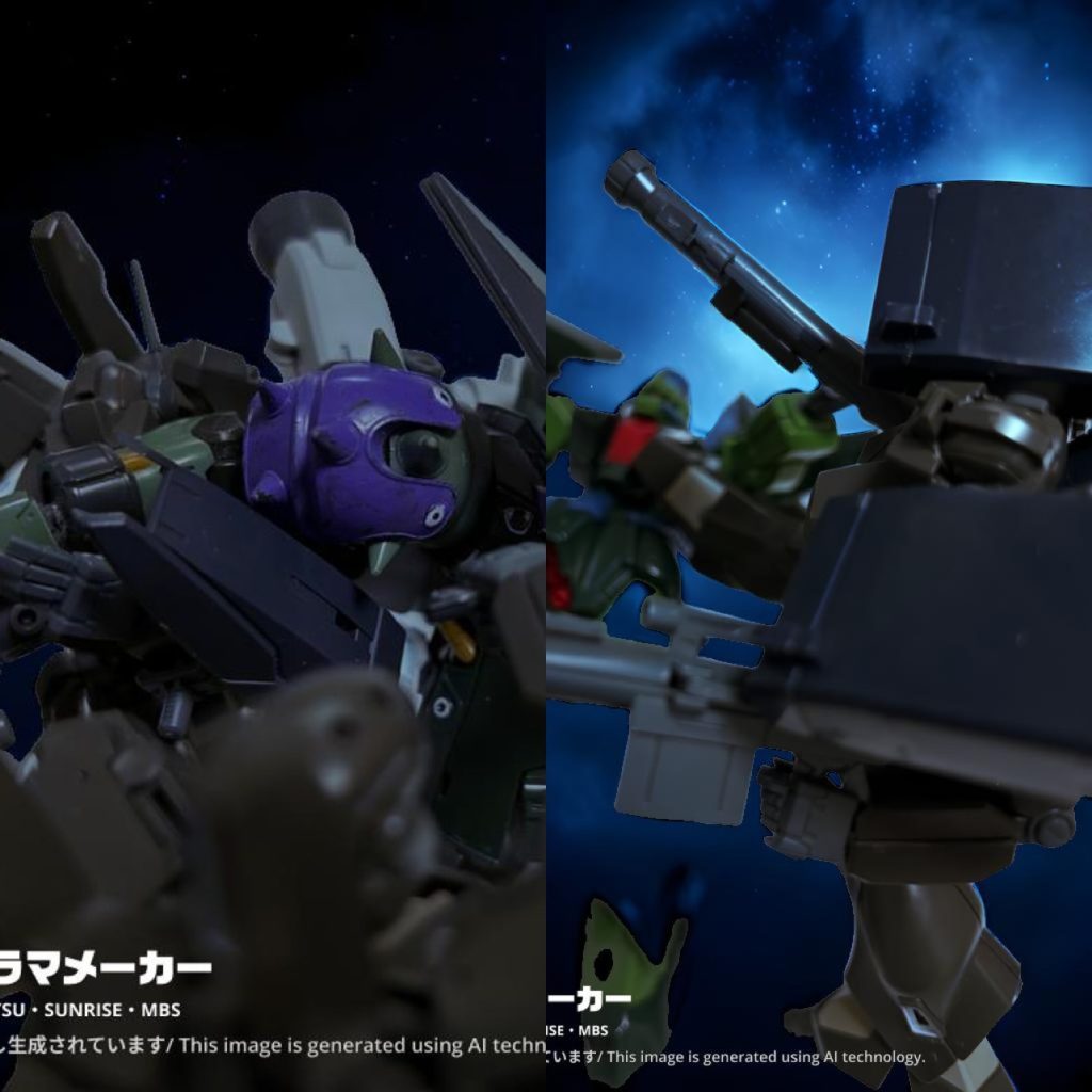 　ヒルデマリーは斬りかかるが、そこに二機のジェガンが接近する。「ドリス！　アディスも！」「隊長は母艦の方を！　向こうに見えるんです！」「あぁ！」　スターライトは変形してスサンドラに向かった。　エイドリアンの方にも、ルクレ少尉のジェガンがザクＩＩＩ改に蹴りを入れる。「よくやる！」