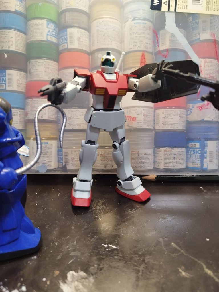 ジム「 う、うわぁ！囲まれちゃった！」グフ「 もう助からねぇぜ姉ちゃん(zaku-kao5)グフフ」ザク「 さぁ、俺らの言う通りに動け！」ジム「 助けて(gundam-kao9)ガンダム、ガンキャノン！」