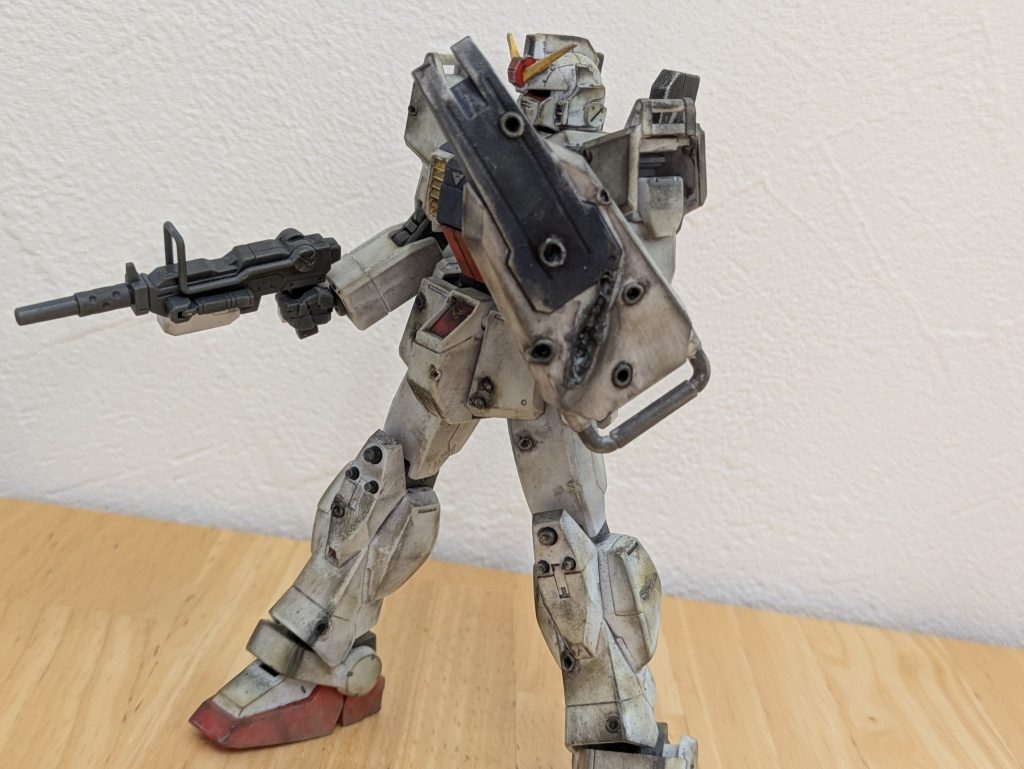 陸戦ガンダムダメージウェザリング塗装–2枚目/制作者：のぶのすけ