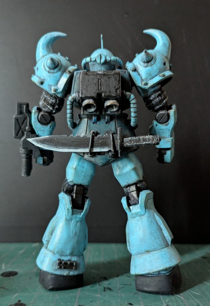 塗装　アクリルガッシュU-35リアルタッチマーカーで汚し
