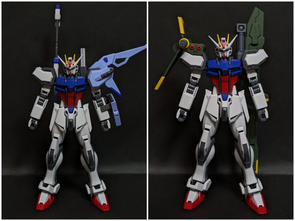 オプションパーツセット &nbsp;ランチャーストライカー＆ソードストライカーより、各ストライカーを装備！このセット、色分けがほぼ完璧になされていて素組みとシールだけで簡単にソード＆ランチャーストライクガンダムが完成出来ちゃう優れものなのです！(gundam-kao7)良い時代になったもんだーw(gundam-kao10)