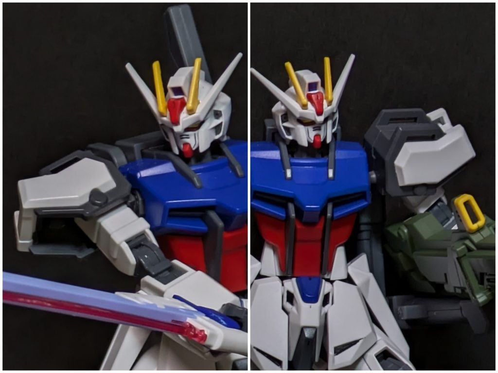 以上、ソードストライク＆ランチャーストライクというか、ストライクオプションパーツセット祭でした！(gundam-kao6)いやー、やっぱストライクは最高ですね！w(gundam-kao9)まだ合体させてないパーフェクトストライク状態は、いずれまた次の機会で披露出来たらと思います！お付き合いありがとうございました！